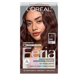 L'Oreal Feria Multi-Faceted Shimmering Permanent Hair Color - 515Chocolate Glaze